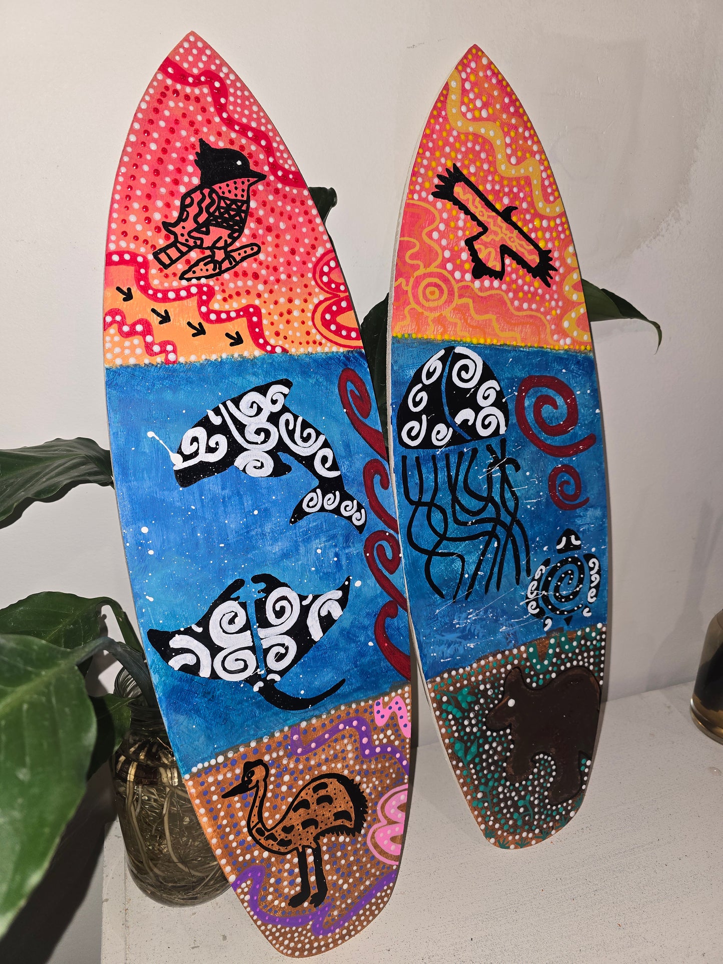 Painted surfboards - Indigenous and maori art