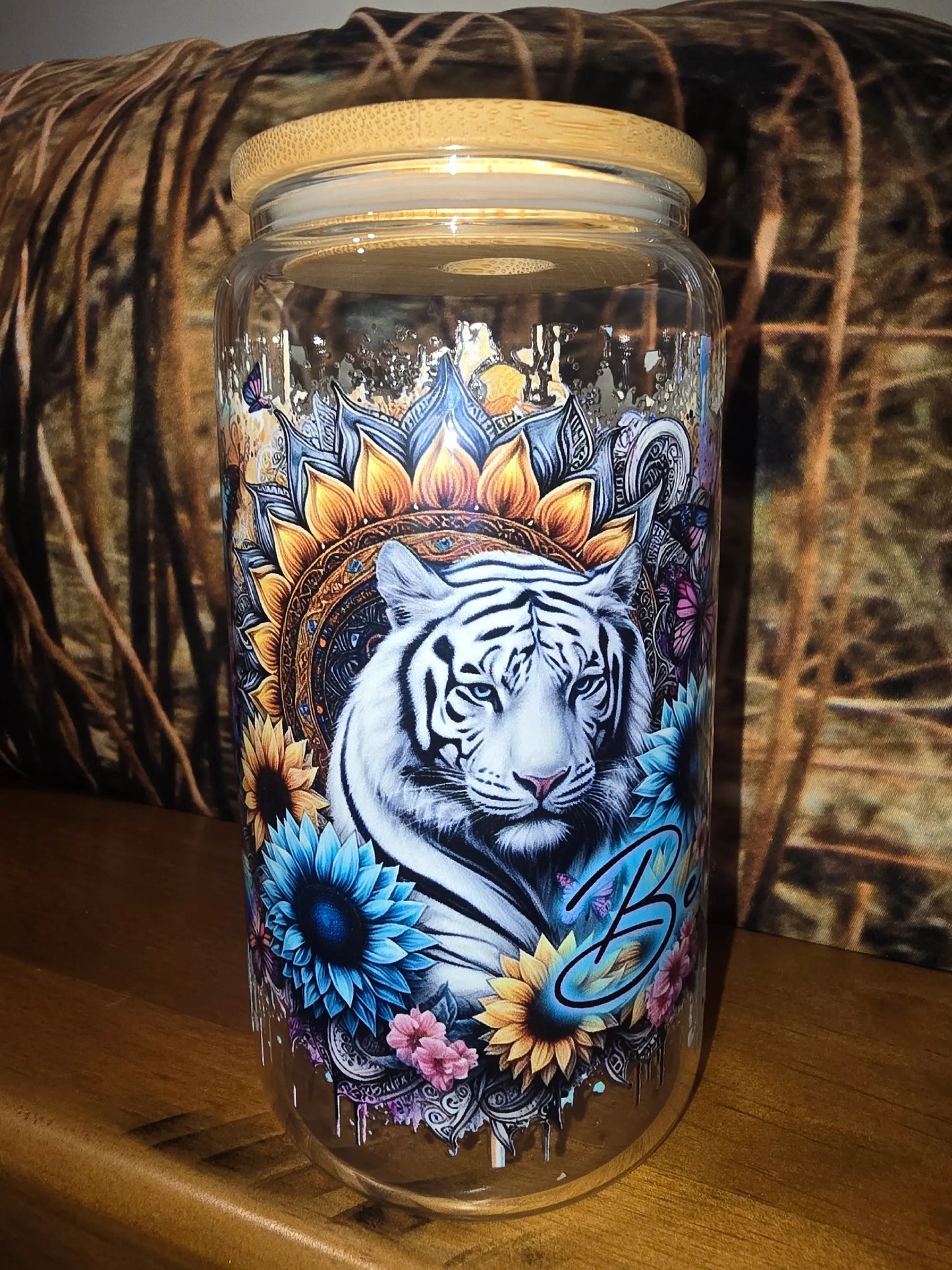 16oz clear glass can - Be intentional