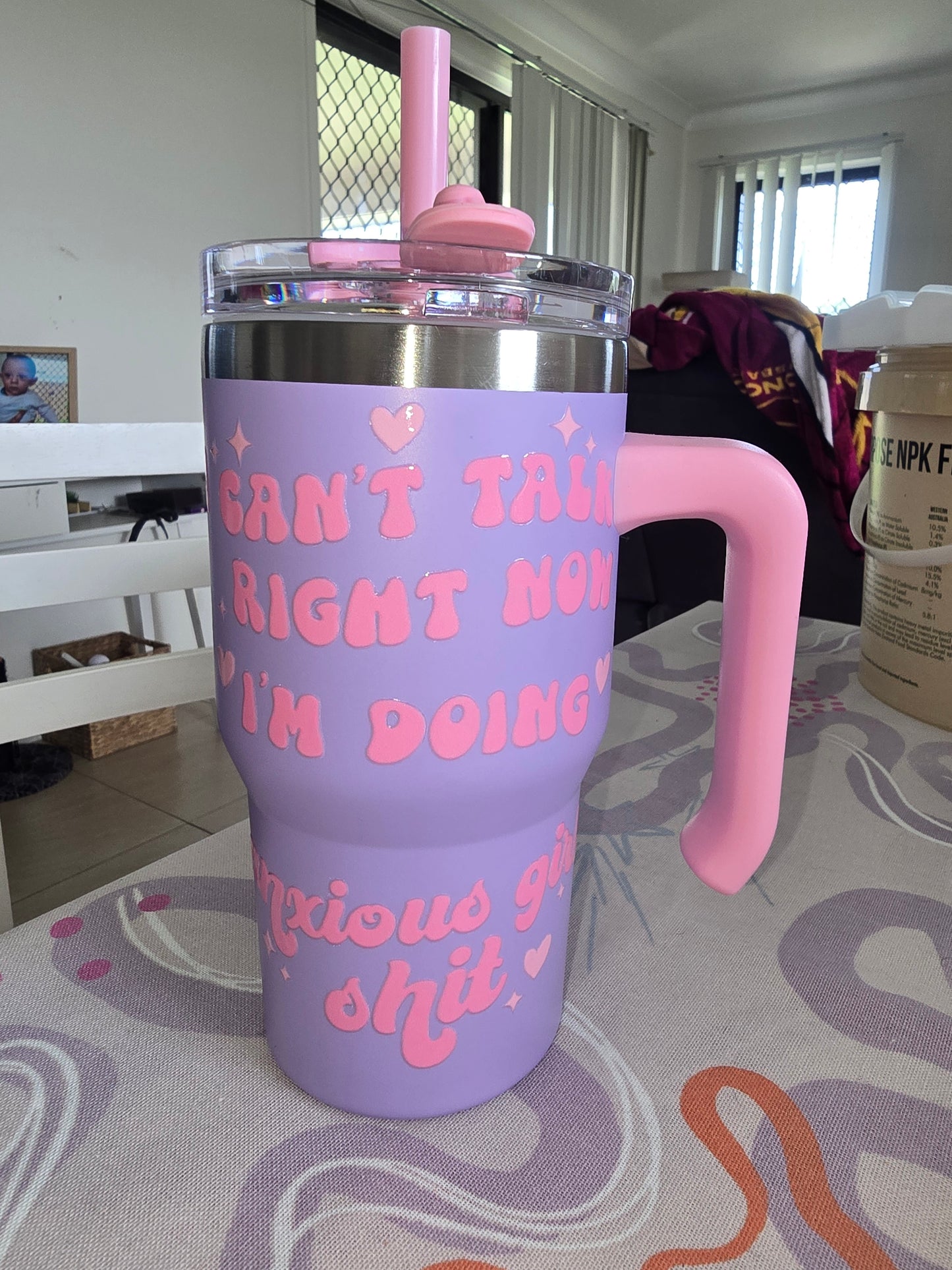 12oz tumbler - anxious quote