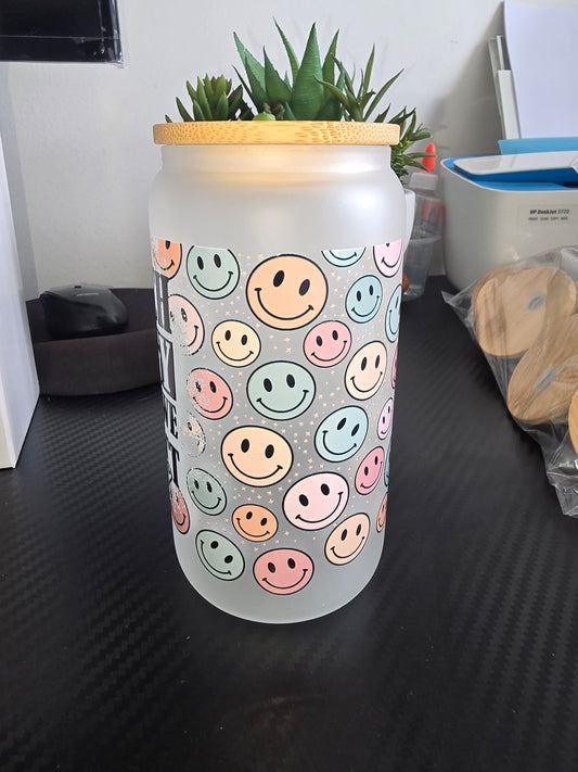 16oz frosted glass can - Match energy
