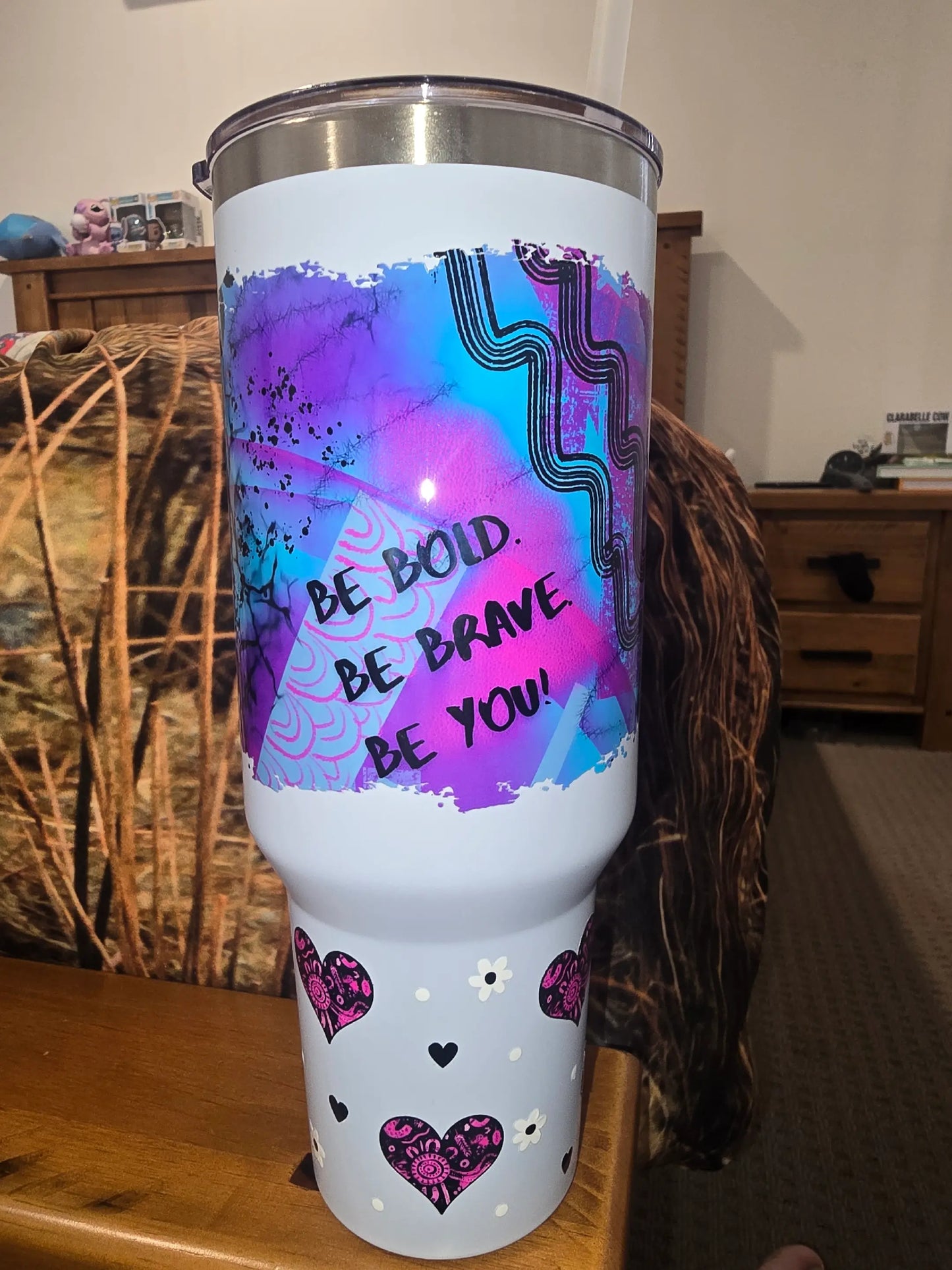 40oz tumbler - indigenous pink