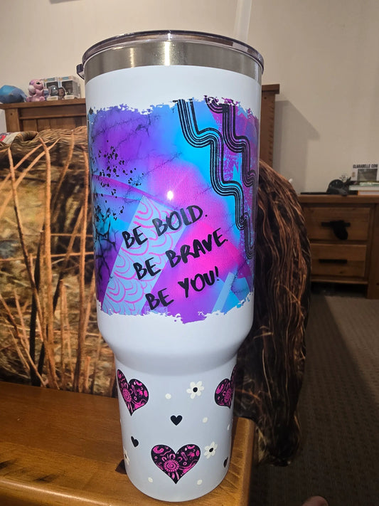 40oz tumbler - indigenous pink
