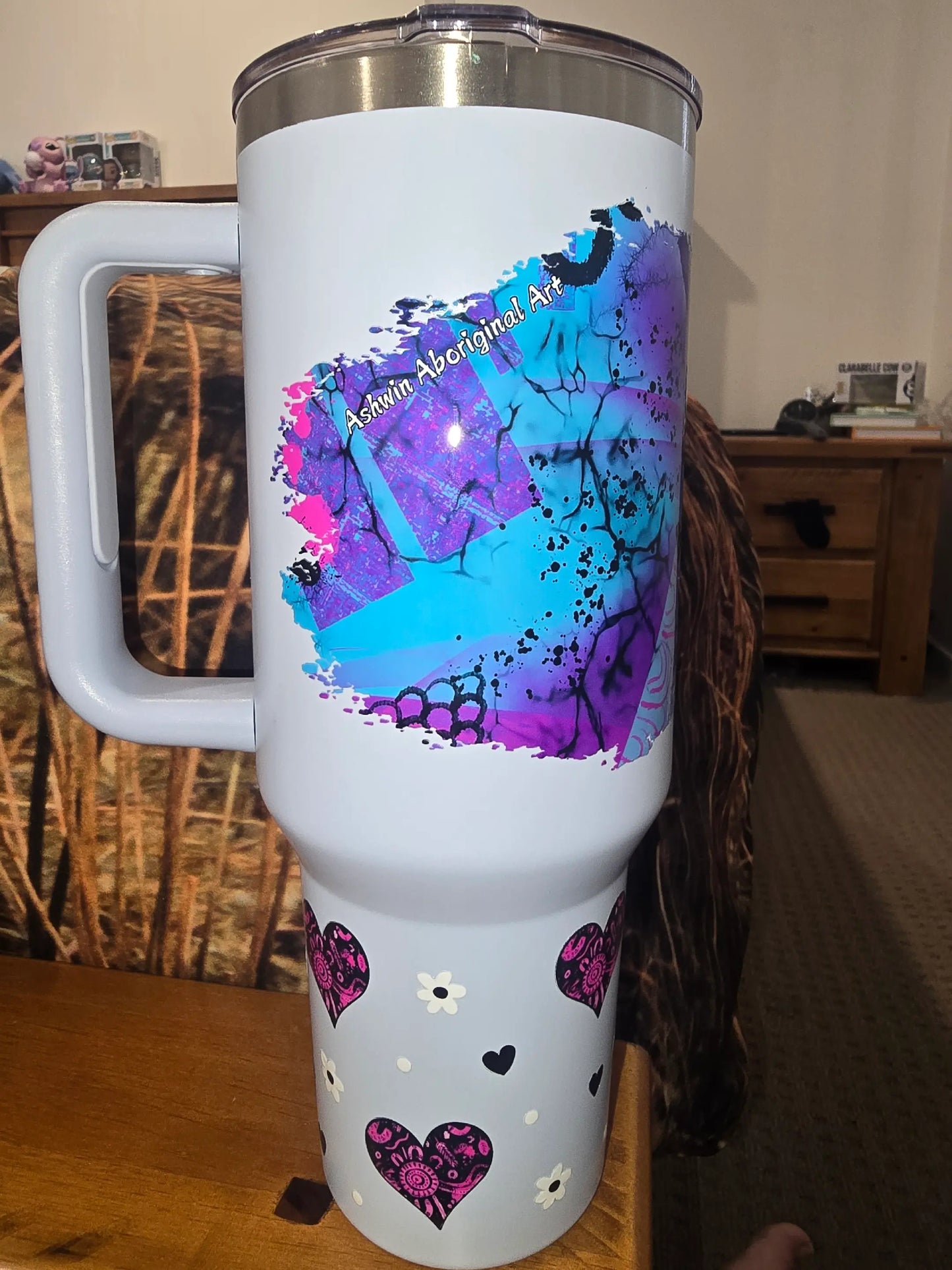 40oz tumbler - indigenous pink