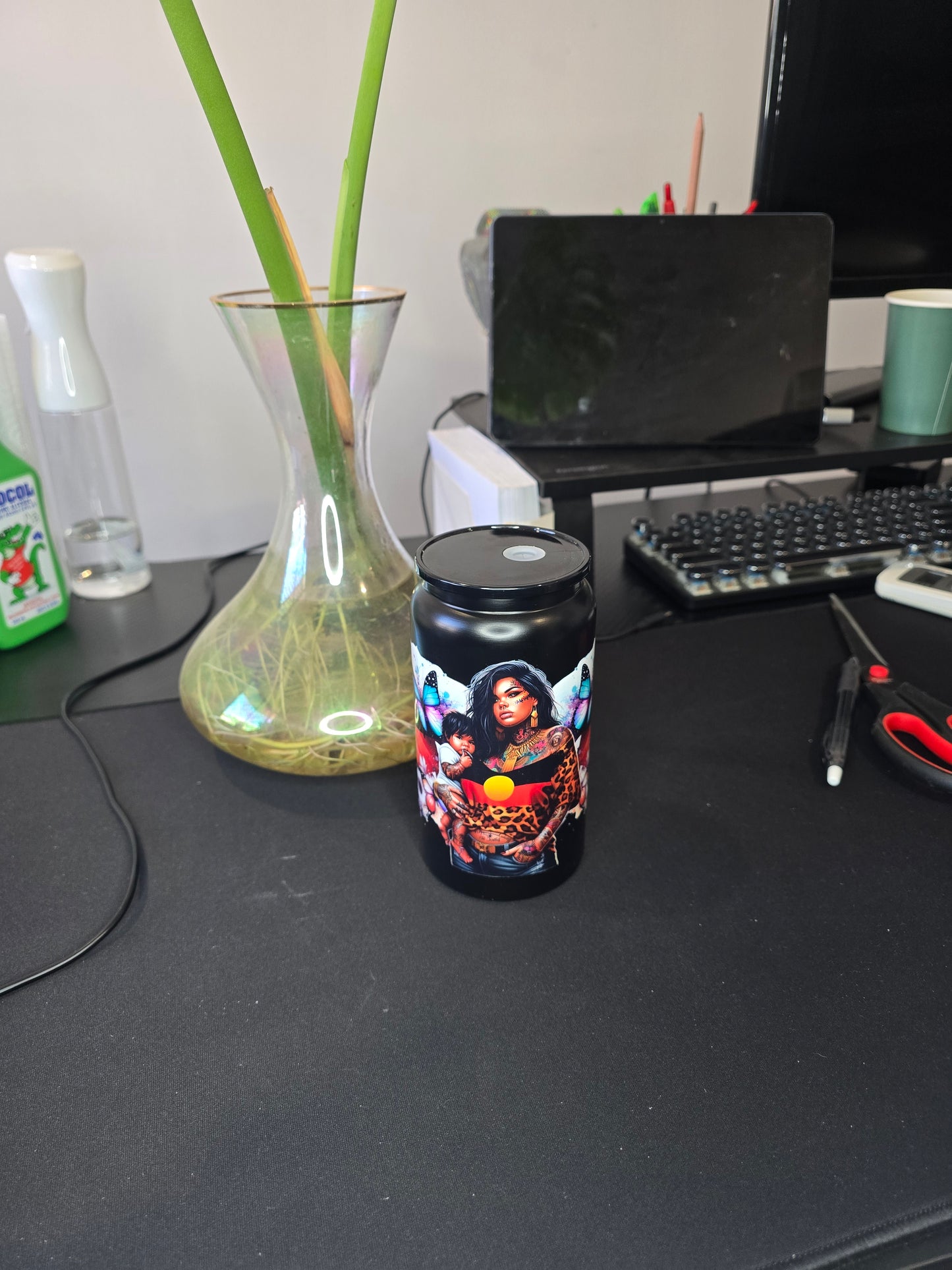 16oz stainless steel Aboriginal mumma
